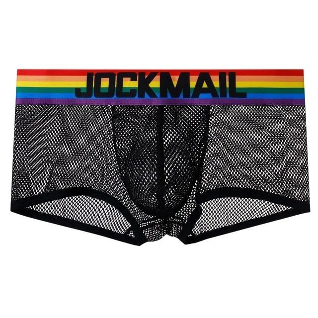 Jockmail Rainbow Band Mesh Boxer Briefs