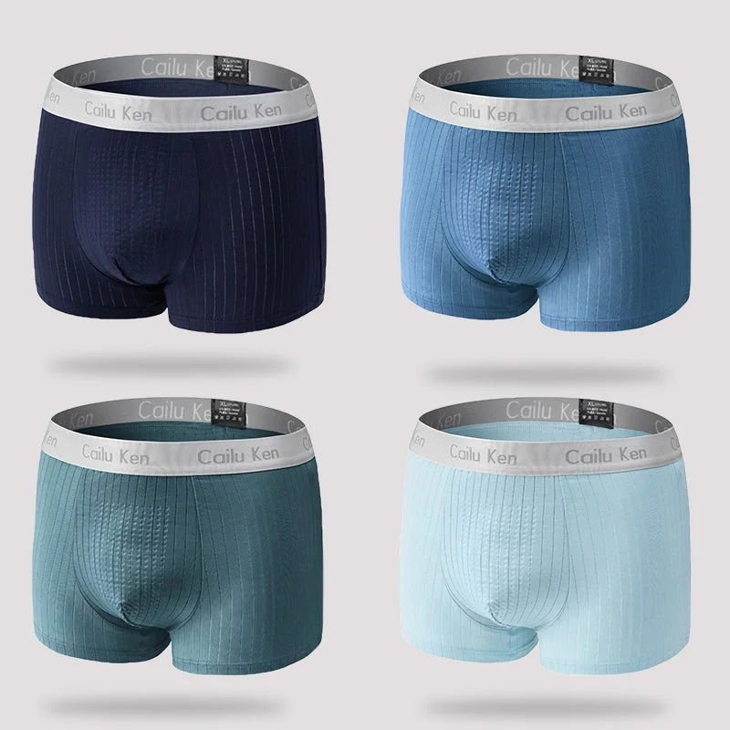 4 Pack Soft Massage Support Pouch Boxer Briefs