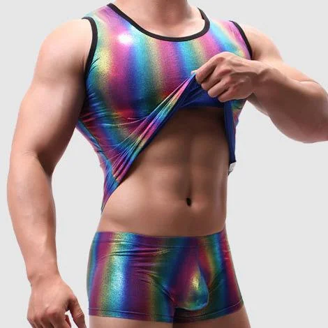 Metallic Rainbow Tanktop + Boxers