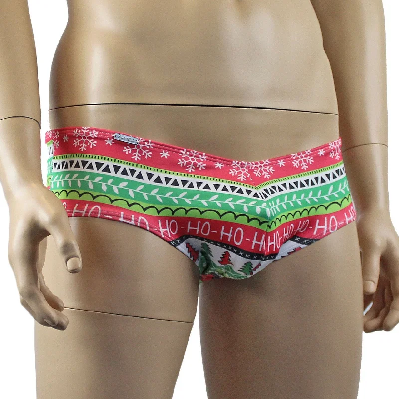 SALE - Christmas Gift Wrap Mens Boxer Brief Shorts Thong Xmas Underwear