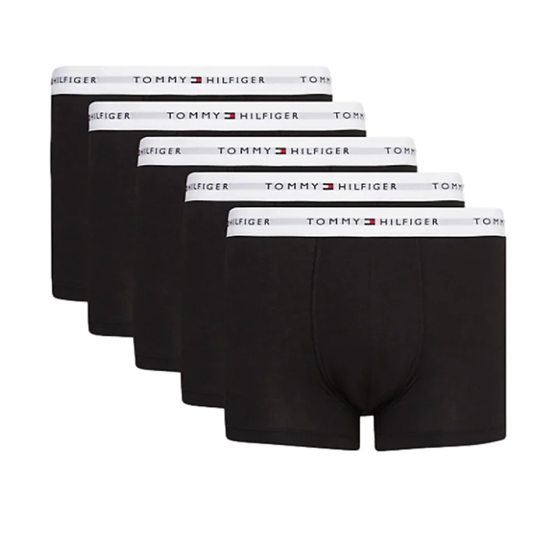 Tommy Hilfiger Signature Cotton Essential Trunk 5 Pack - Black