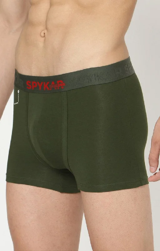 Olive Cotton Trunk for Men Premium- UnderJeans by Spykar