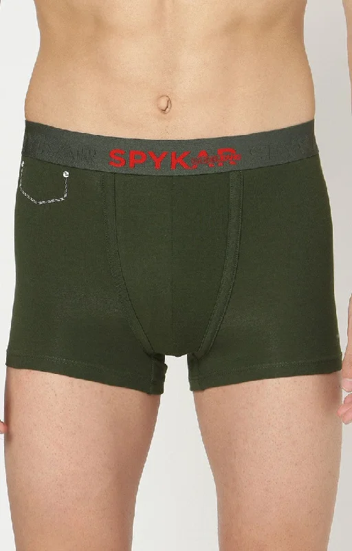 Underjeans by Spykar Men Premium Olive Cotton Blend Trunk