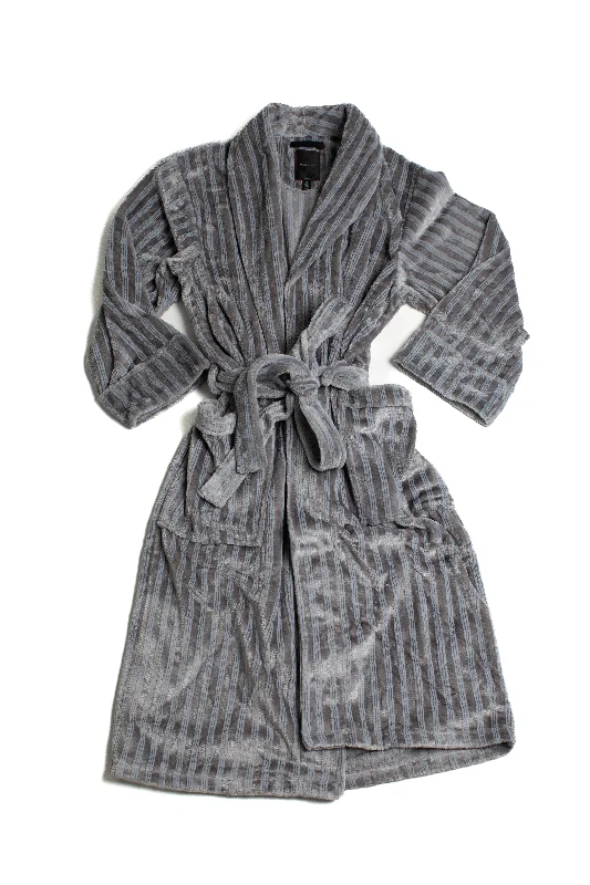 Striped Broken Chevron Slate Robe