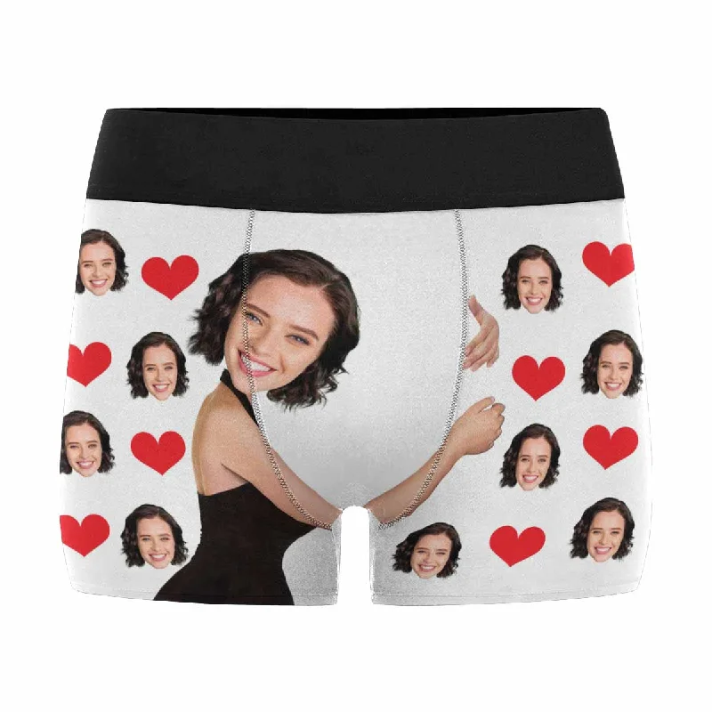 Custom boxer with picture best gifts Personalized photo boxers with wife's face for Valentine'Day Gifts for BF Husband